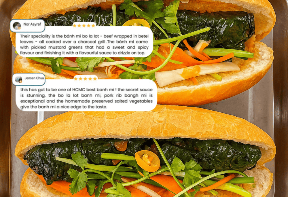 Banh Mi Suon Ba Huong receives high praise from international visitors who come to try it